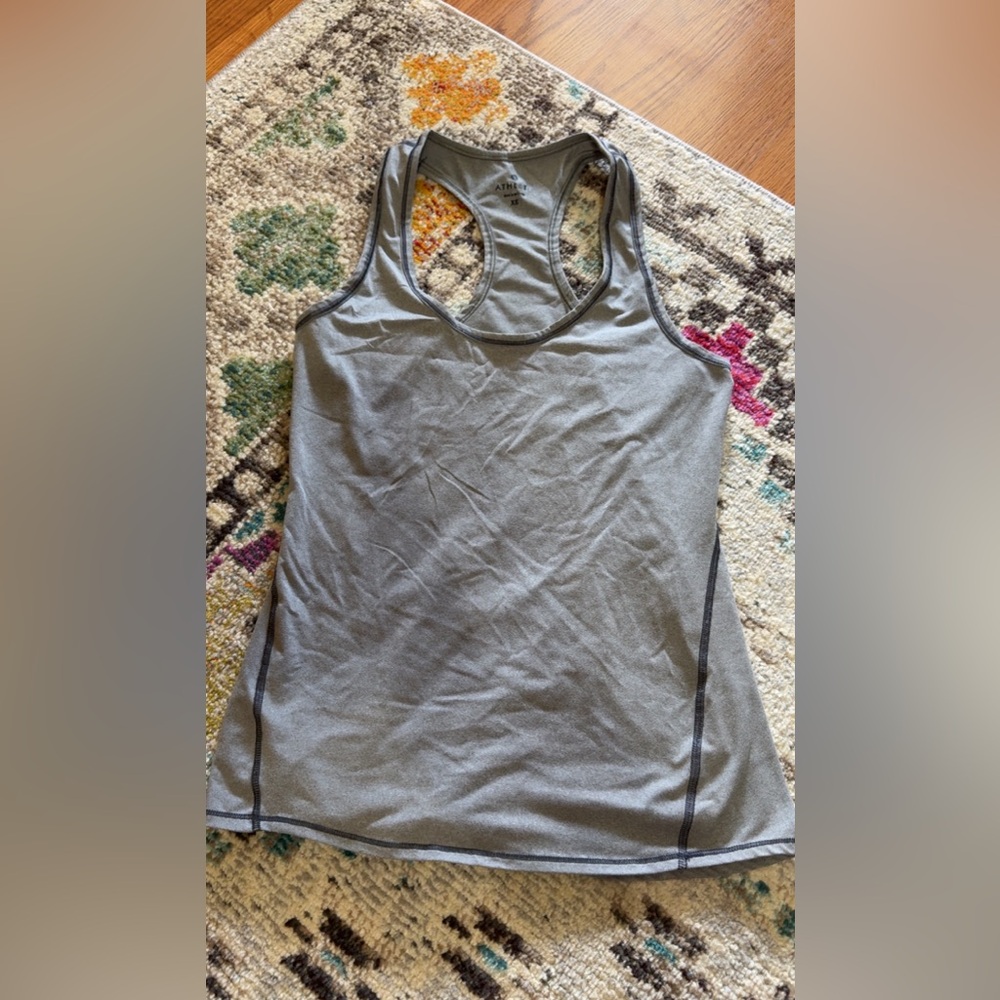 Athleta Gray Racerback Performance Tank